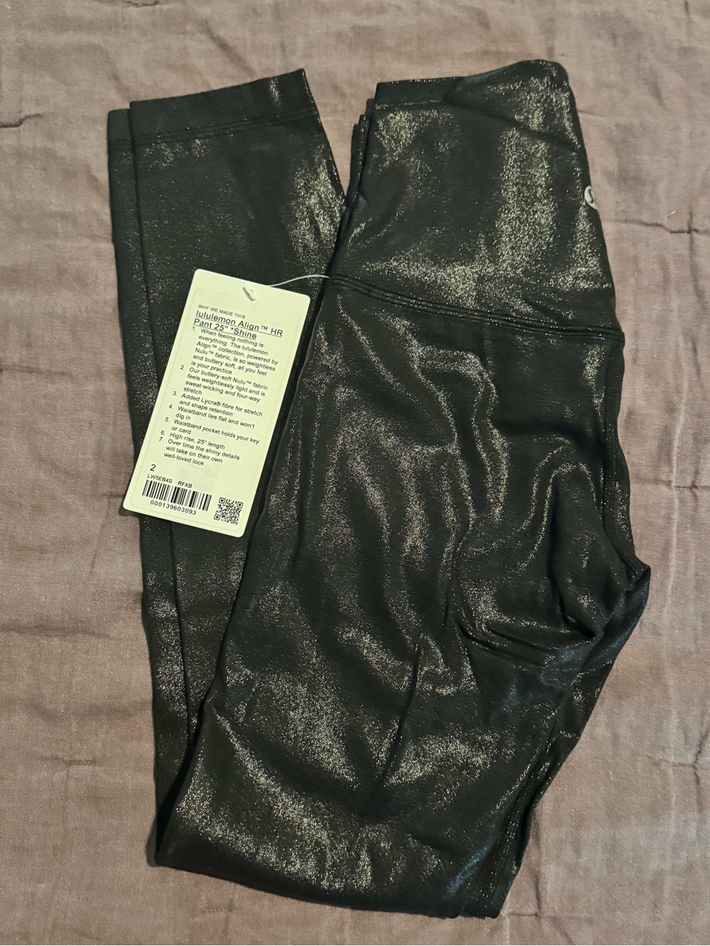 NEW! LuLuLemon’s Shimmery Black Active Leggings